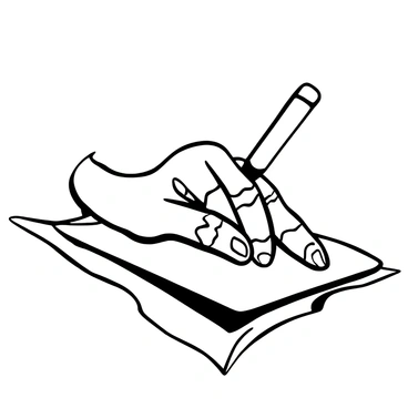 A hand gripping a pencil, showcasing the joints and bones in motion.