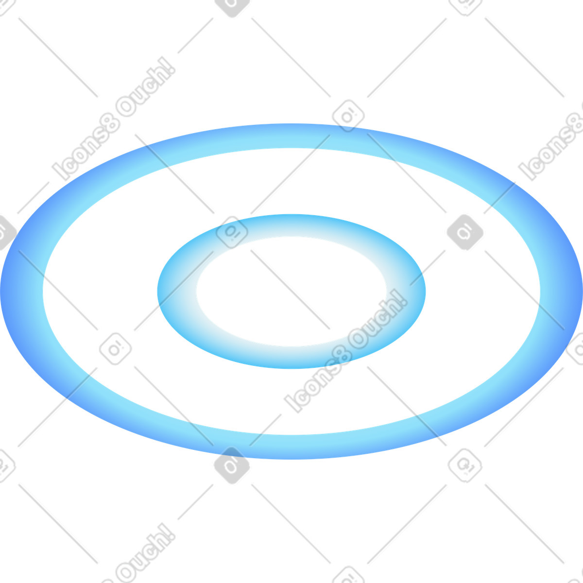 Ilustración Doble anillo en estilo Hi-tech a descargar en PNG y SVG