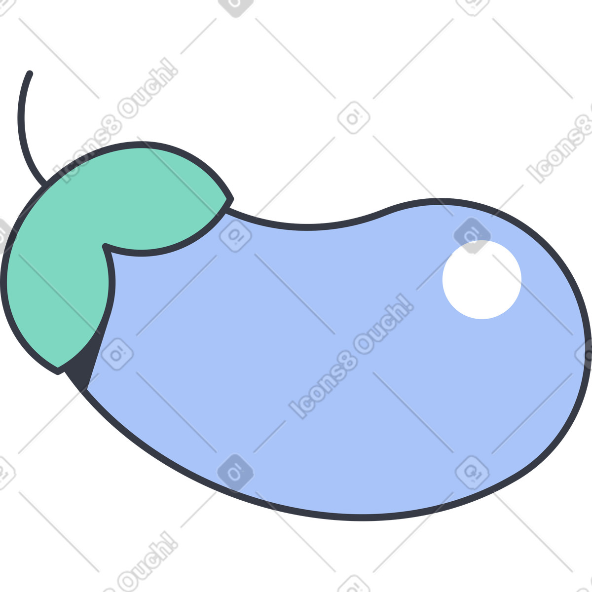 Eggplant illustration in Abstract style download in PNG, SVG