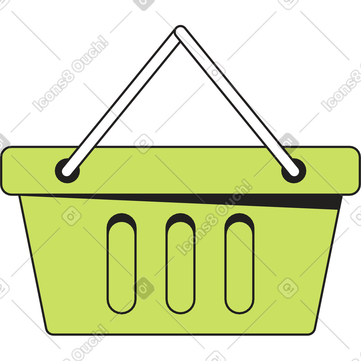 Ilustração de Cesta compras vazia em no estilo Dazzle para baixar em PNG, SVG