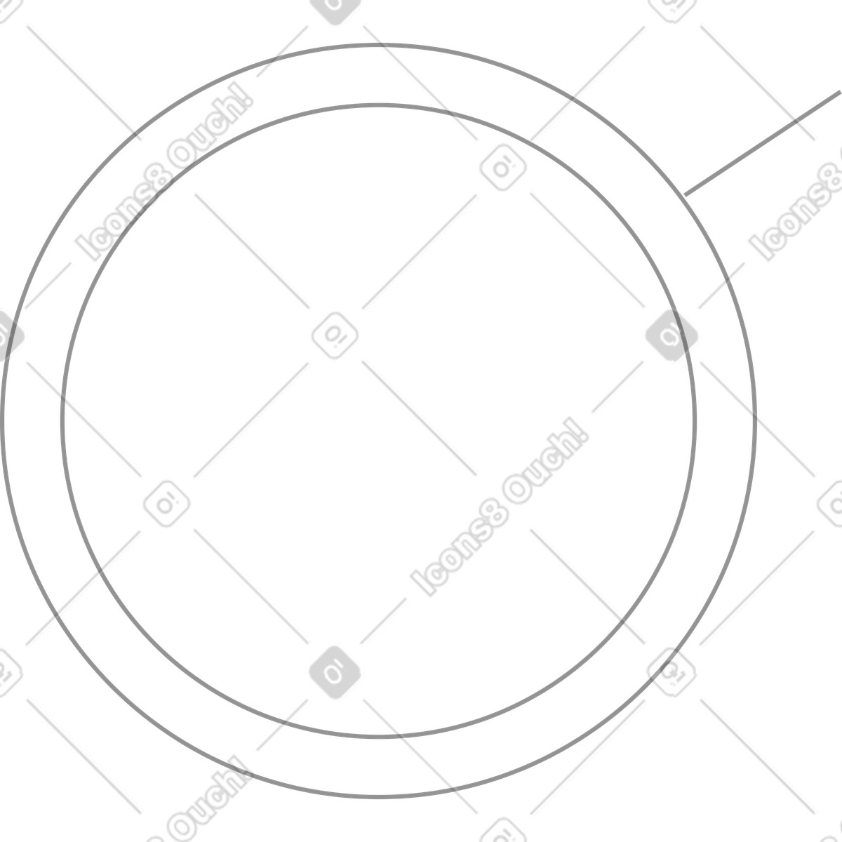 Icona lineare della lente d'ingrandimento illustrazione in stile Concept scarica in PNG, SVG