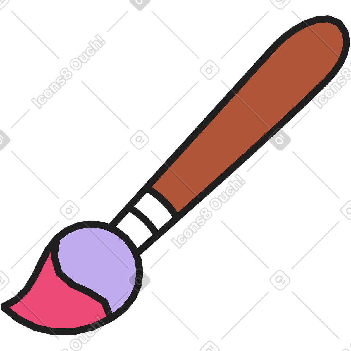 Ilustración Cepillo de pintura en estilo Dazzle a descargar en PNG y SVG