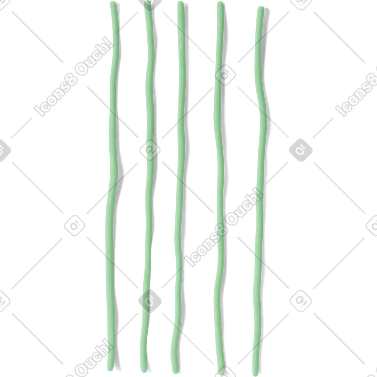 3D Stripy 스타일의 녹색 세로 줄무늬 일러스트레이션 PNG, SVG 다운로드