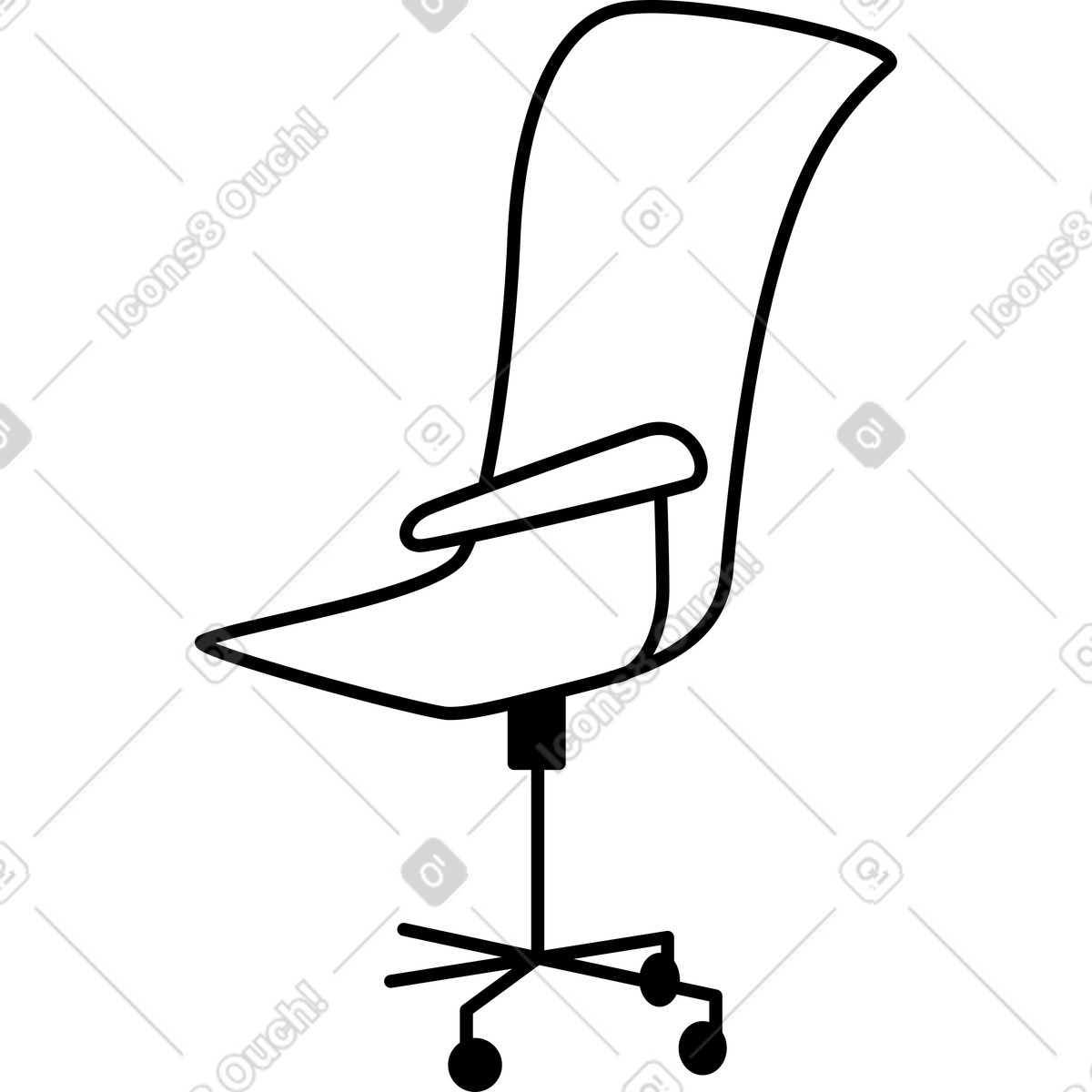 下载 Mochi 风格的 办公椅 插画，支持 PNG、SVG 格式