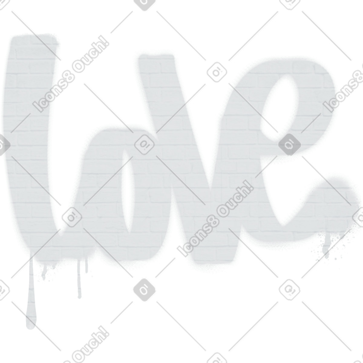Graffiti love illustration in Patchwork style download in PNG, SVG