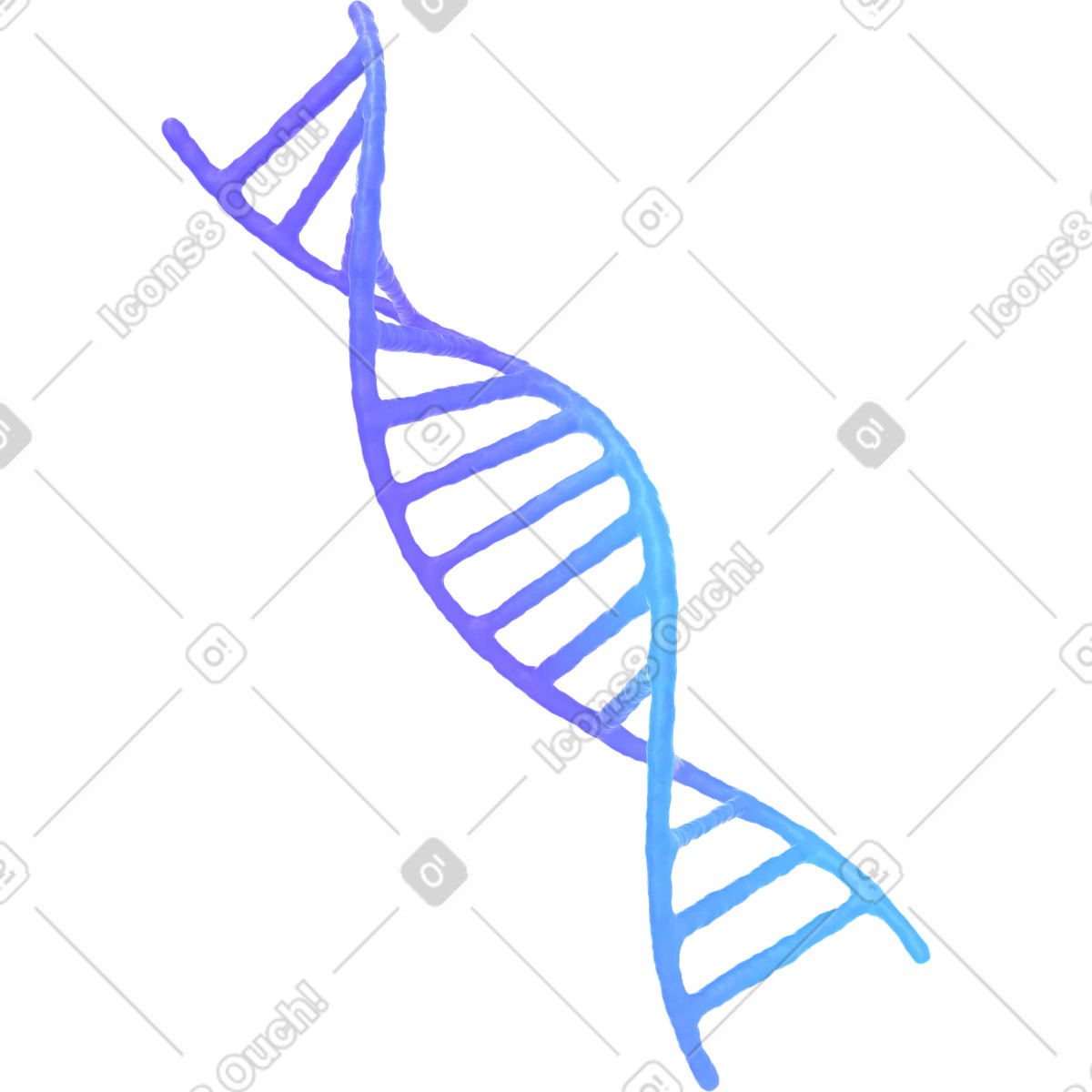 Illustration animée Dna dans le style 3D Glassy à télécharger aux formats GIF, Lottie (JSON), AE