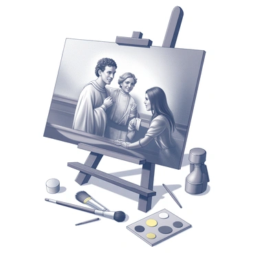 A famous painting being creatively altered with pop culture references