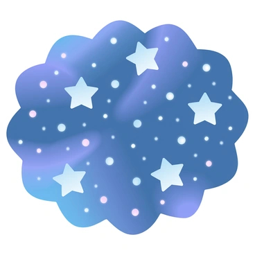 A dark night sky filled with numerous stars. The stars are grouped together in a specific arrangement that visually represents an improper fraction. Some stars are clustered closely together, while others are spaced further apart, emphasizing the concept of numbers. The background is a gradient of deep blues and purples, creating a rich tapestry for the stars to stand out against.