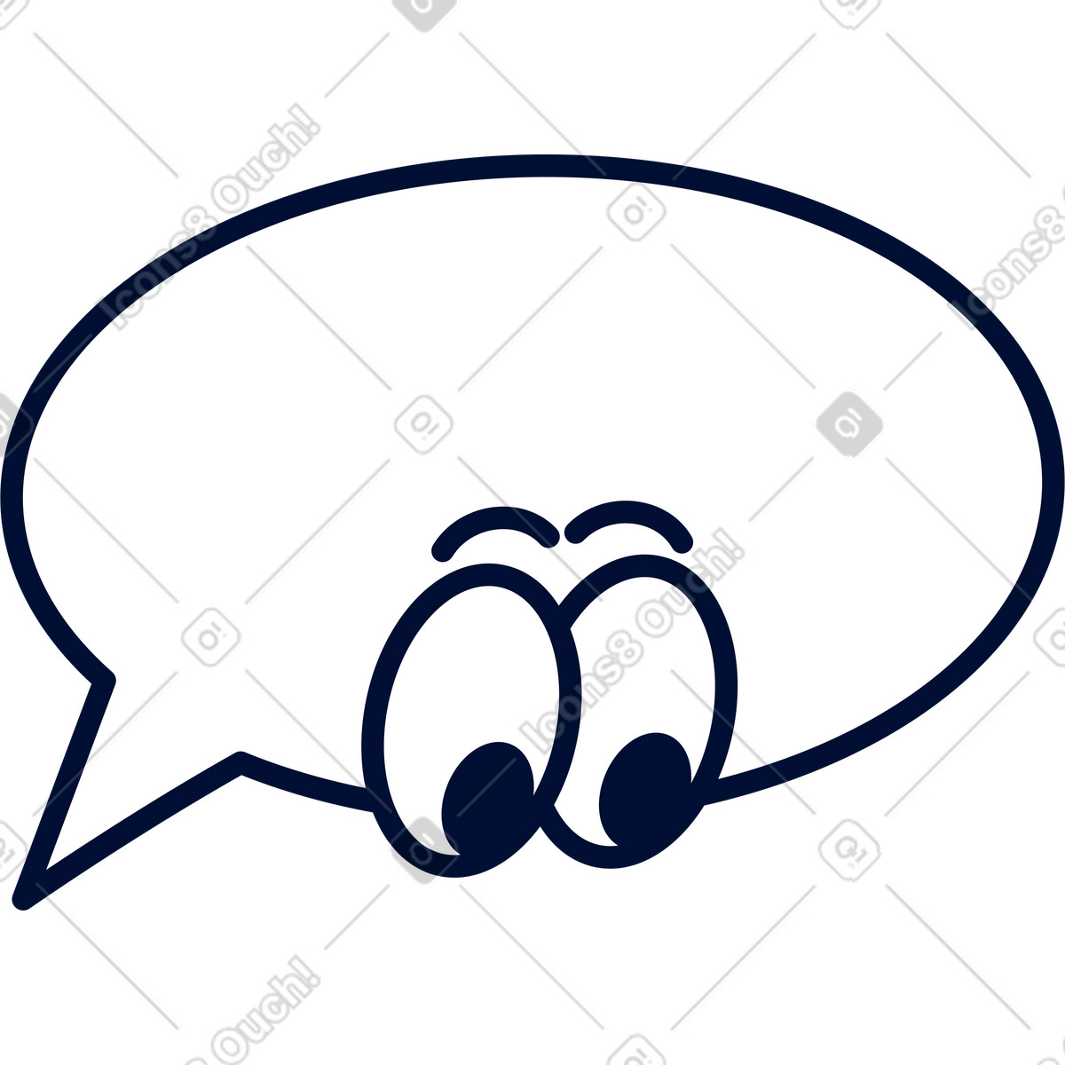 Runde sprechblase-Illustration im Blink-Stil als Download in PNG, SVG