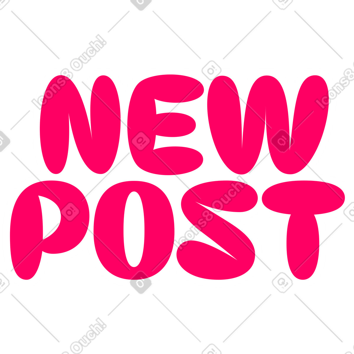 Ilustração de Letras novo post em no estilo Rondy Stickers para baixar em PNG, SVG
