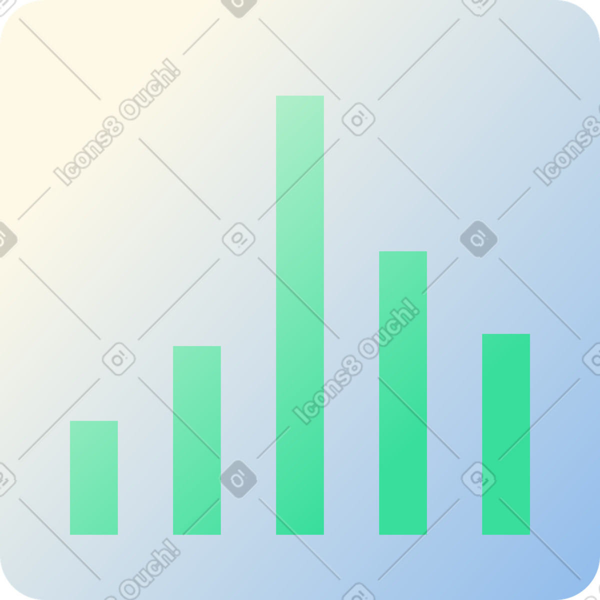 Chart illustration in PNG, SVG