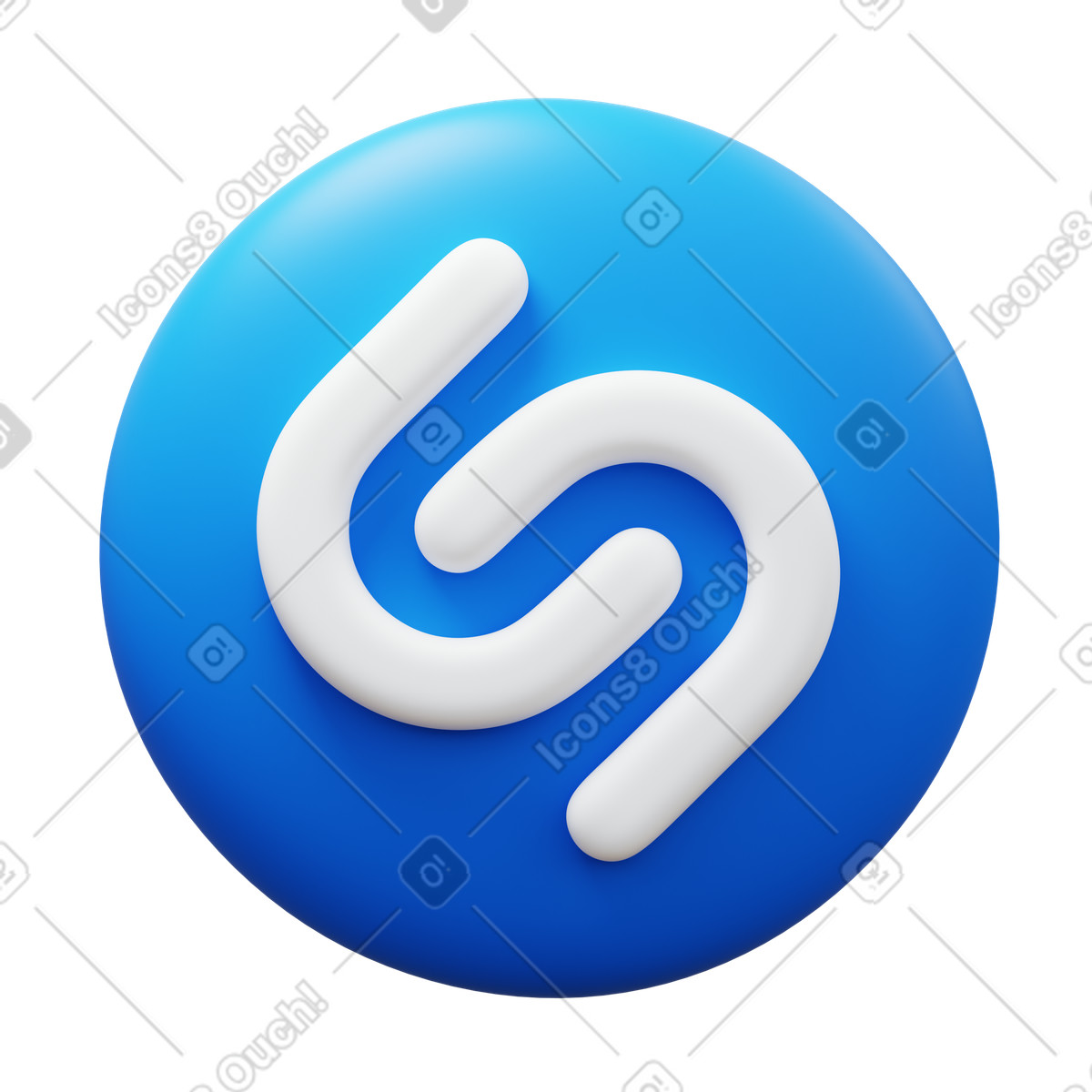 Illustration Shazam dans le style 3D Fluency à télécharger aux formats PNG, SVG