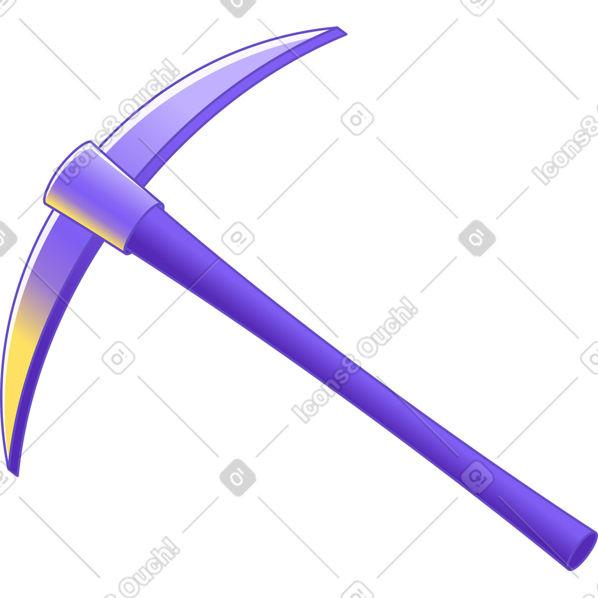 Piccone illustrazione in stile Rainbow scarica in PNG, SVG
