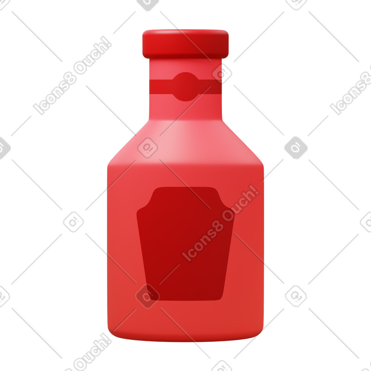 下载 3D Fluency 风格的 Ketchup 插画，支持 PNG、SVG 格式