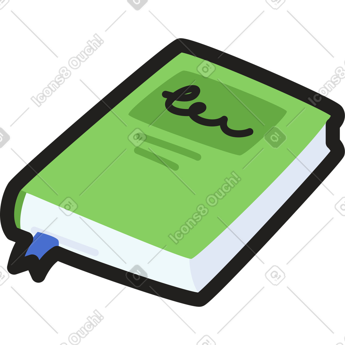Buch-Illustration im Clipart-Stil als Download in PNG, SVG