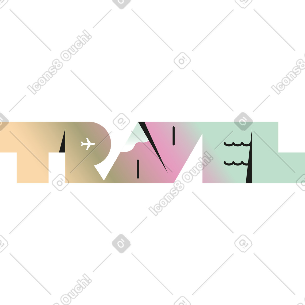 Ilustración Viajar simple en estilo Marginalia a descargar en PNG y SVG