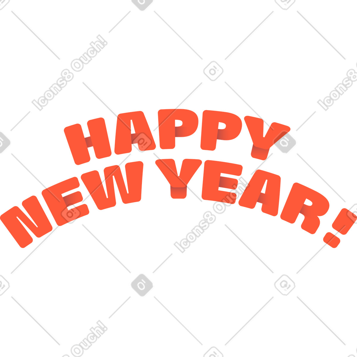 Schriftzug frohes neues jahr! text-Illustration im Beam-Stil als Download in PNG, SVG