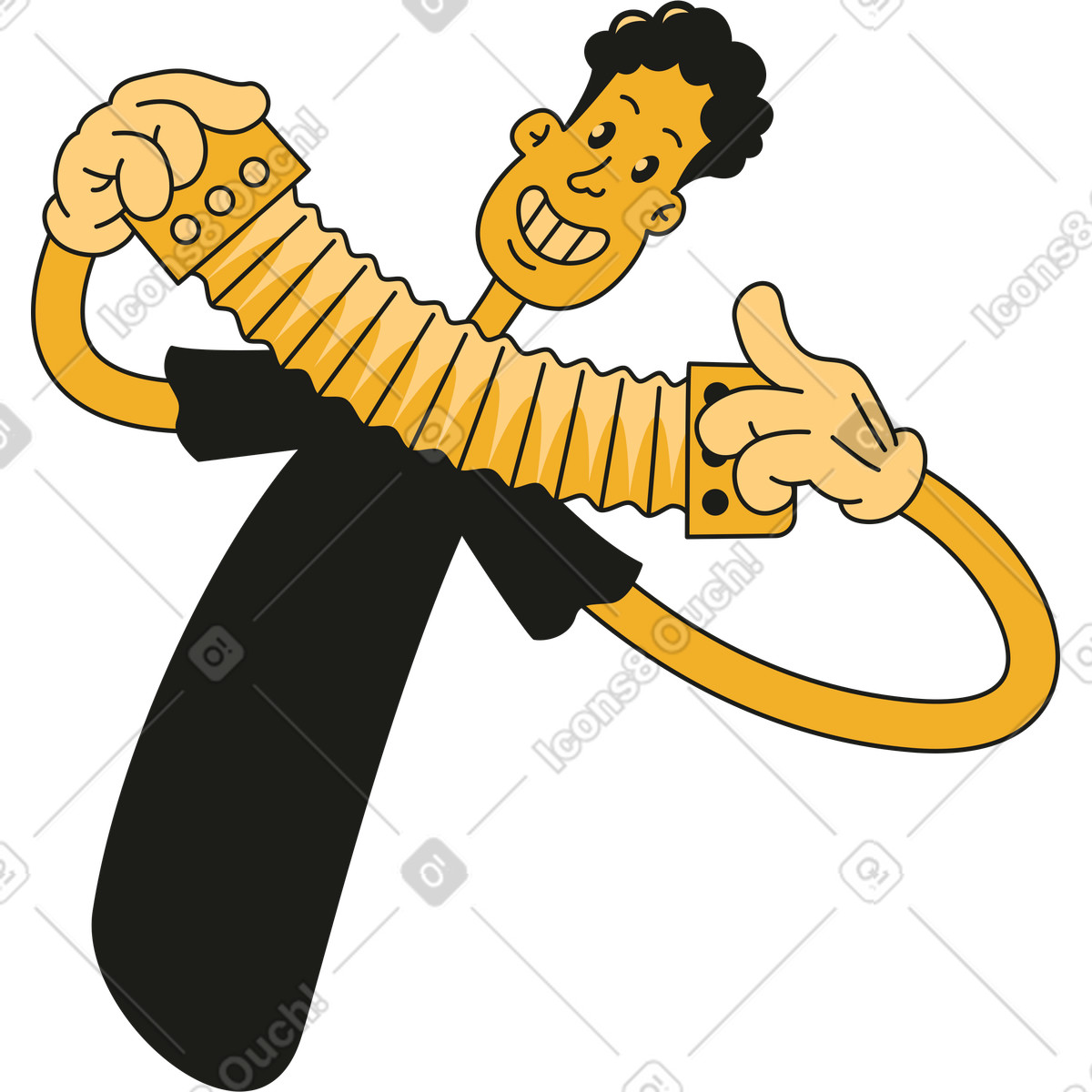 Ilustración Hombre en estilo Rubber a descargar en PNG y SVG