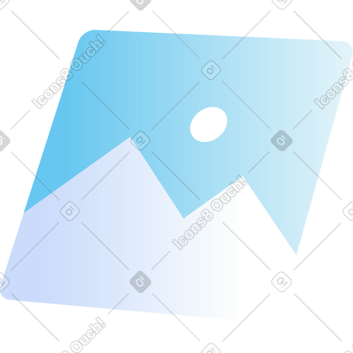 Blaues bild-Illustration im Airy-Stil als Download in PNG, SVG