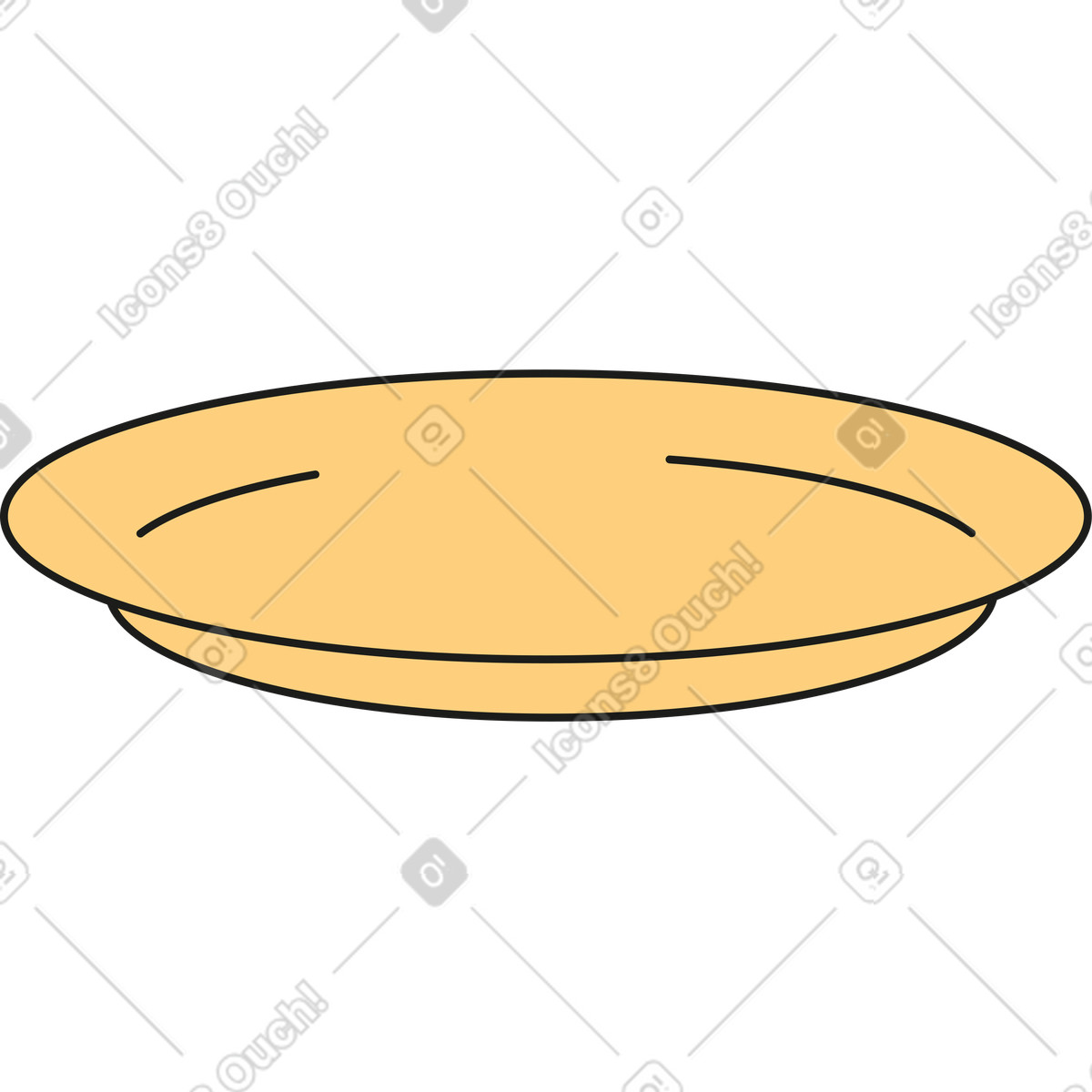 Rubber スタイルの Tray のイラストをPNG、SVG形式でダウンロード