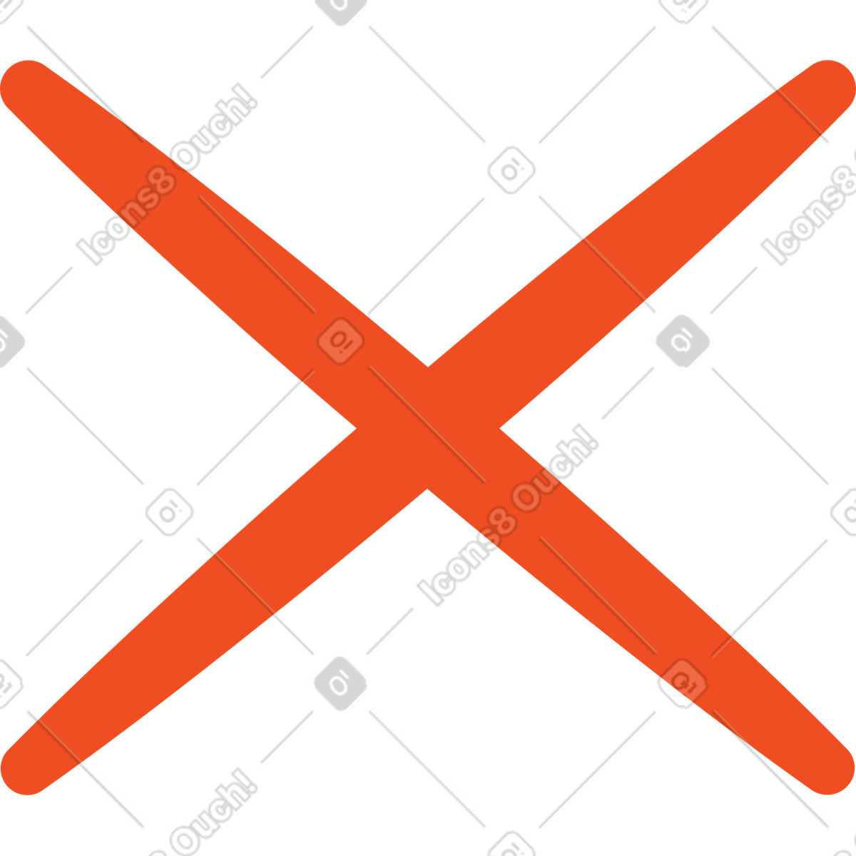 Ilustración Cruzar en estilo Flame a descargar en PNG y SVG