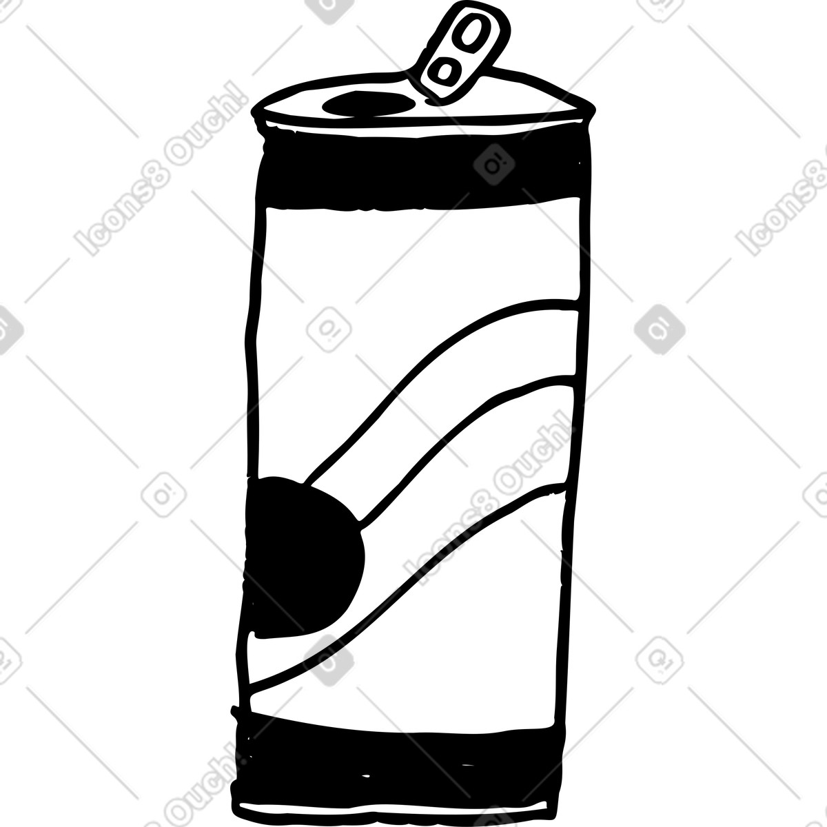Can of lemonade illustration in Marks style download in PNG, SVG
