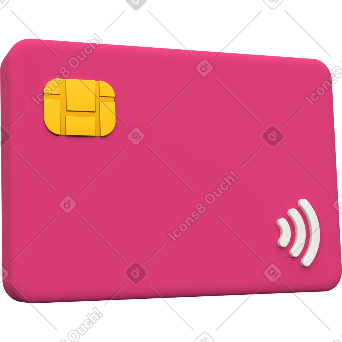 Ilustración Credit card en estilo 3D Grid a descargar en PNG y SVG