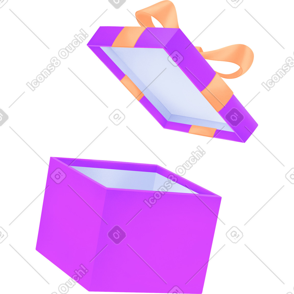 Иллюстрация Open box with a bow в стиле Smart — скачать в форматах PNG, SVG
