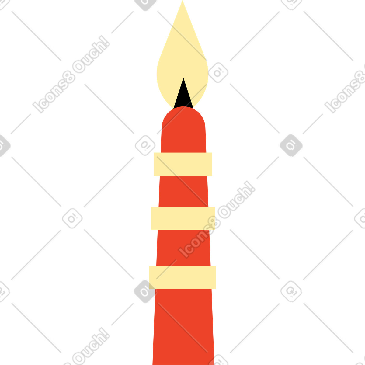 Candela cinese illustrazione in stile Polar scarica in PNG, SVG