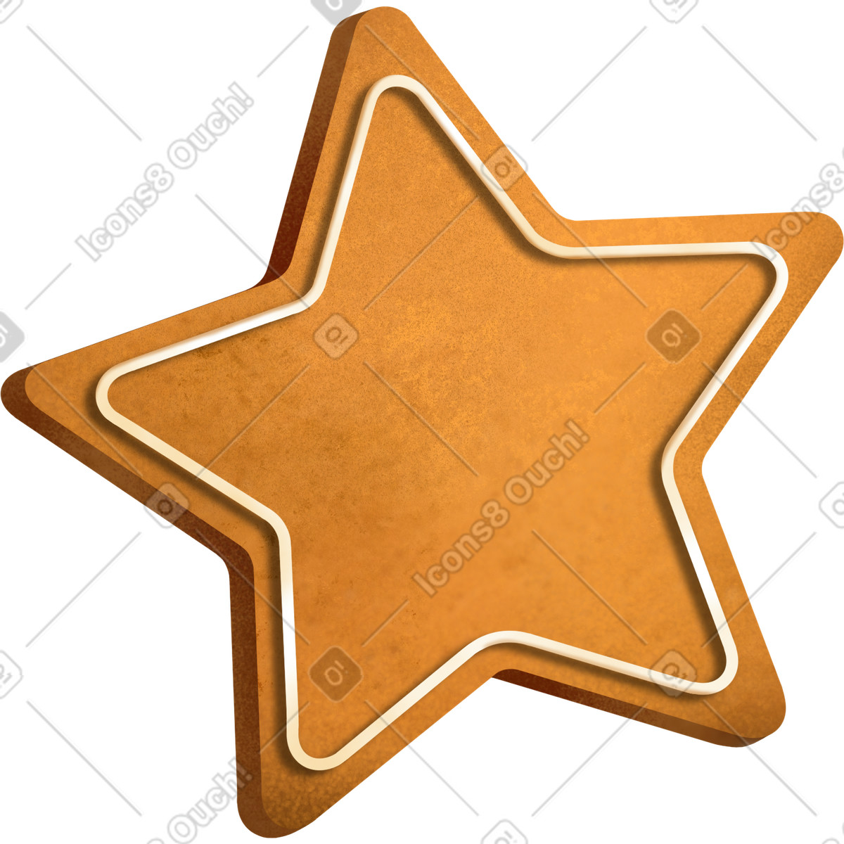 Star shape christmas gingerbread-Illustration im Jumble-Stil als Download in PNG, SVG