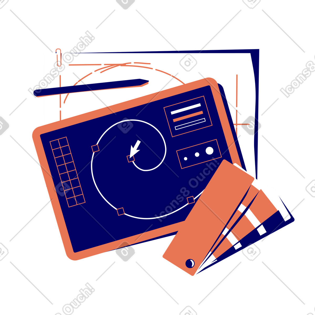 Illustration Procédé de design dans le style Lounge à télécharger aux formats PNG, SVG