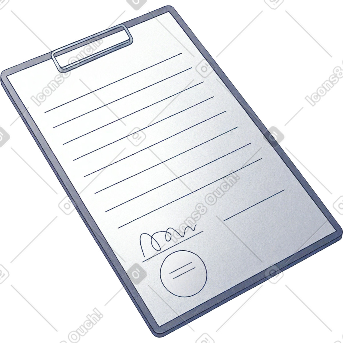 Clipboard illustration in Haze style download in PNG, SVG