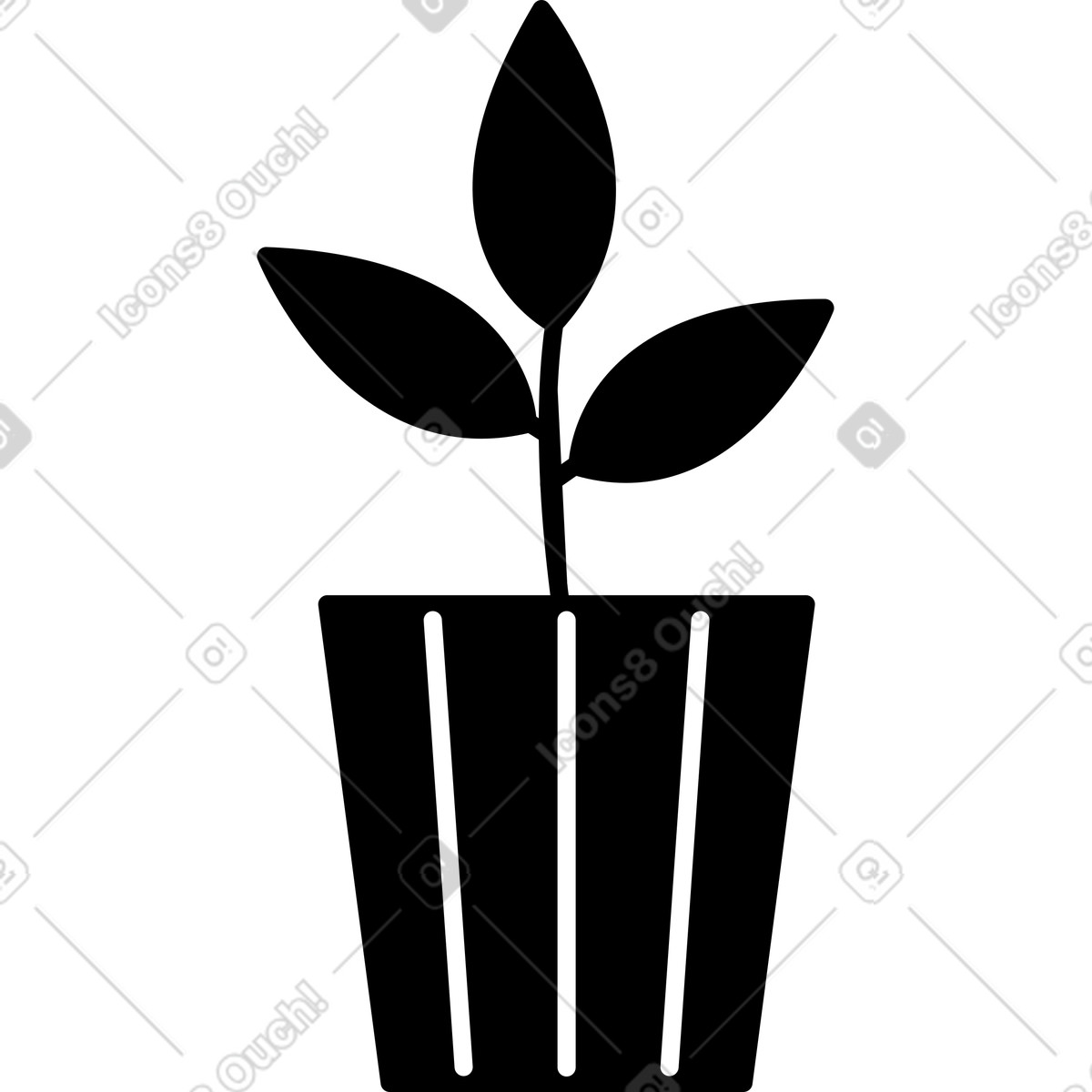 Illustration Petite plante dans un pot le style Weekday à télécharger aux formats PNG, SVG