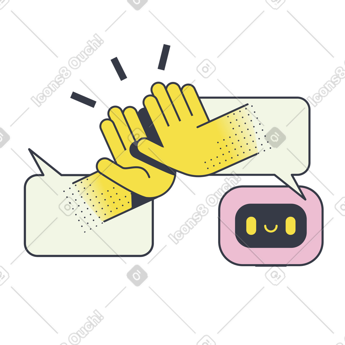 Chat with AI Bot  illustration in PNG, SVG