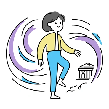 A character stepping through a "time portal," with their right foot just crossing the threshold. The character is wearing a futuristic outfit with a sleek design and a vibrant color palette. Surrounding the character are "swirling colors," blending shades of blue, purple, and orange to create a dynamic effect. In the background, there are glimpses of "historical scenes," including a Roman coliseum and ancient pyramids, rendered in a minimalistic style. The overall composition captures the moment of transition through time, with the portal's edge appearing just behind the character.