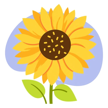 A close-up of a "radiant sunflower" in full bloom. The sunflower features bright yellow petals that surround a dark brown center filled with seeds. The petals have a slight sheen, reflecting sunlight. The background consists of a "clear blue sky" with no clouds, enhancing the vibrant colors of the sunflower. A few green leaves can be seen, contrasting against the yellow and blue. The overall composition highlights the details and textures of the sunflower's petals and center.
