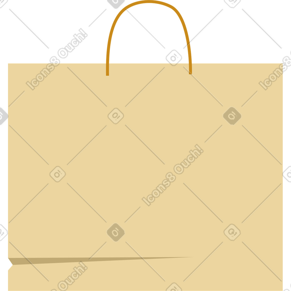 Papiertüte-Illustration im Catchy-Stil als Download in PNG, SVG