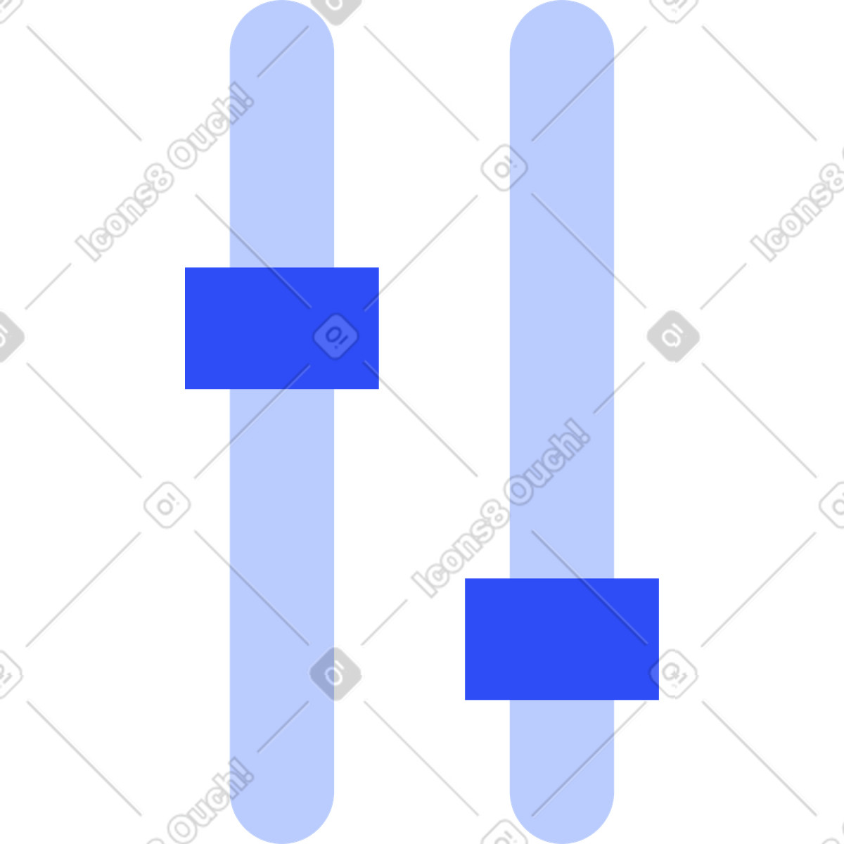 Slider bars illustration in System style download in PNG, SVG