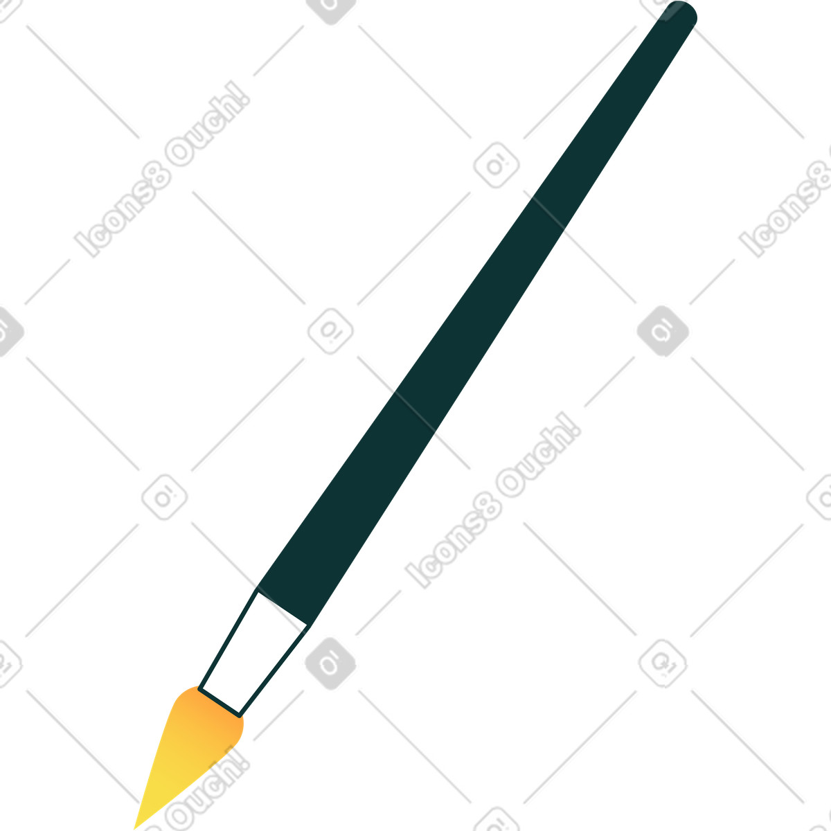Illustration Paint brush dans le style Florid à télécharger aux formats PNG, SVG