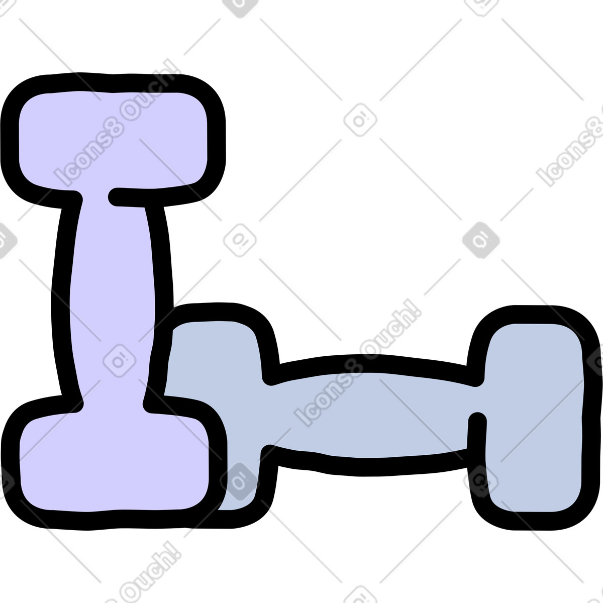 Notes スタイルの ダンベル のイラストをPNG、SVG形式でダウンロード