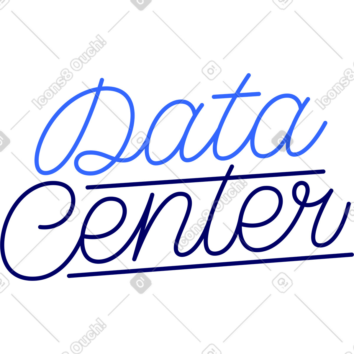 Lettering data center illustrazione in stile Lounge scarica in PNG, SVG