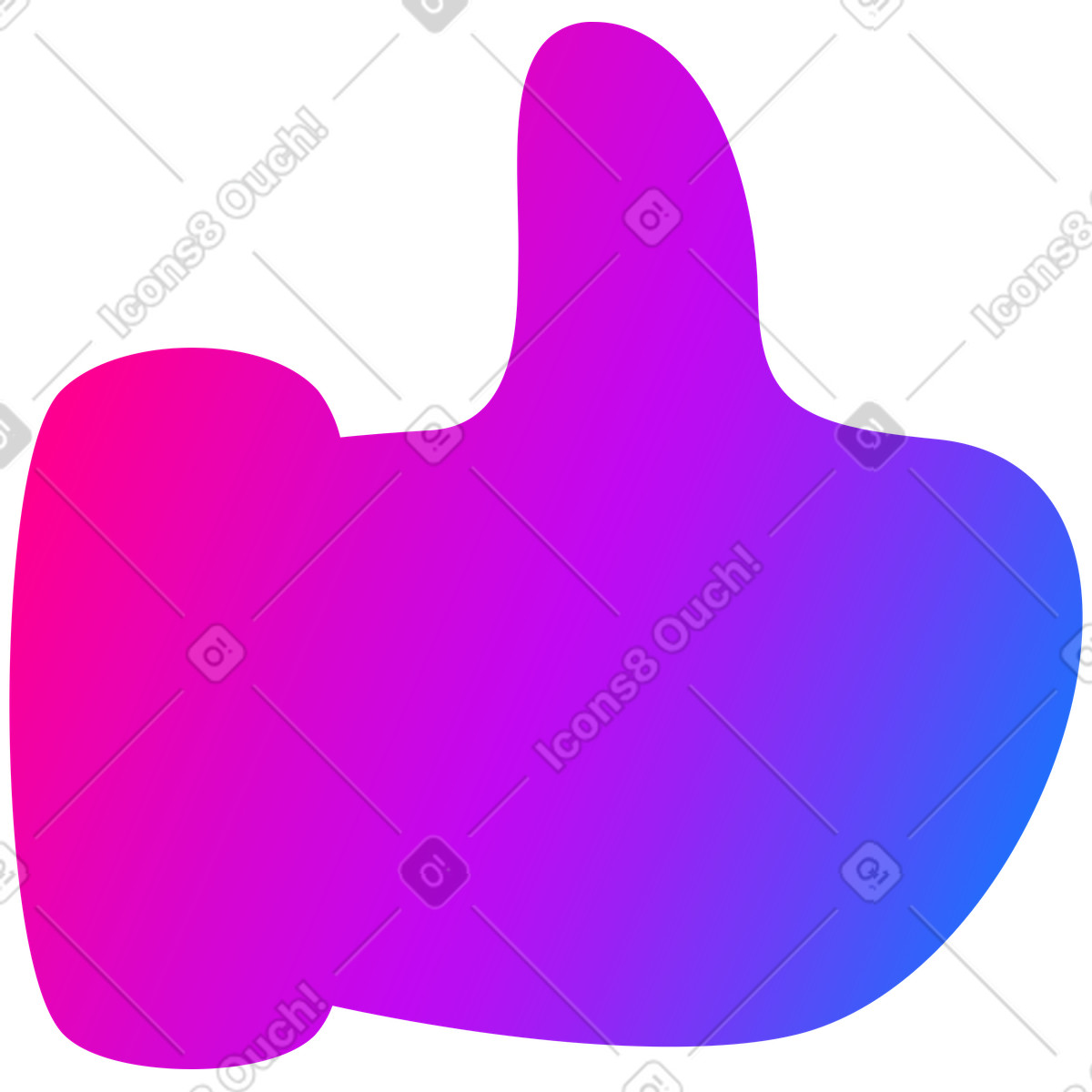 Ilustração de Mão com polegar para cima em no estilo Vibrant baixar em PNG, SVG