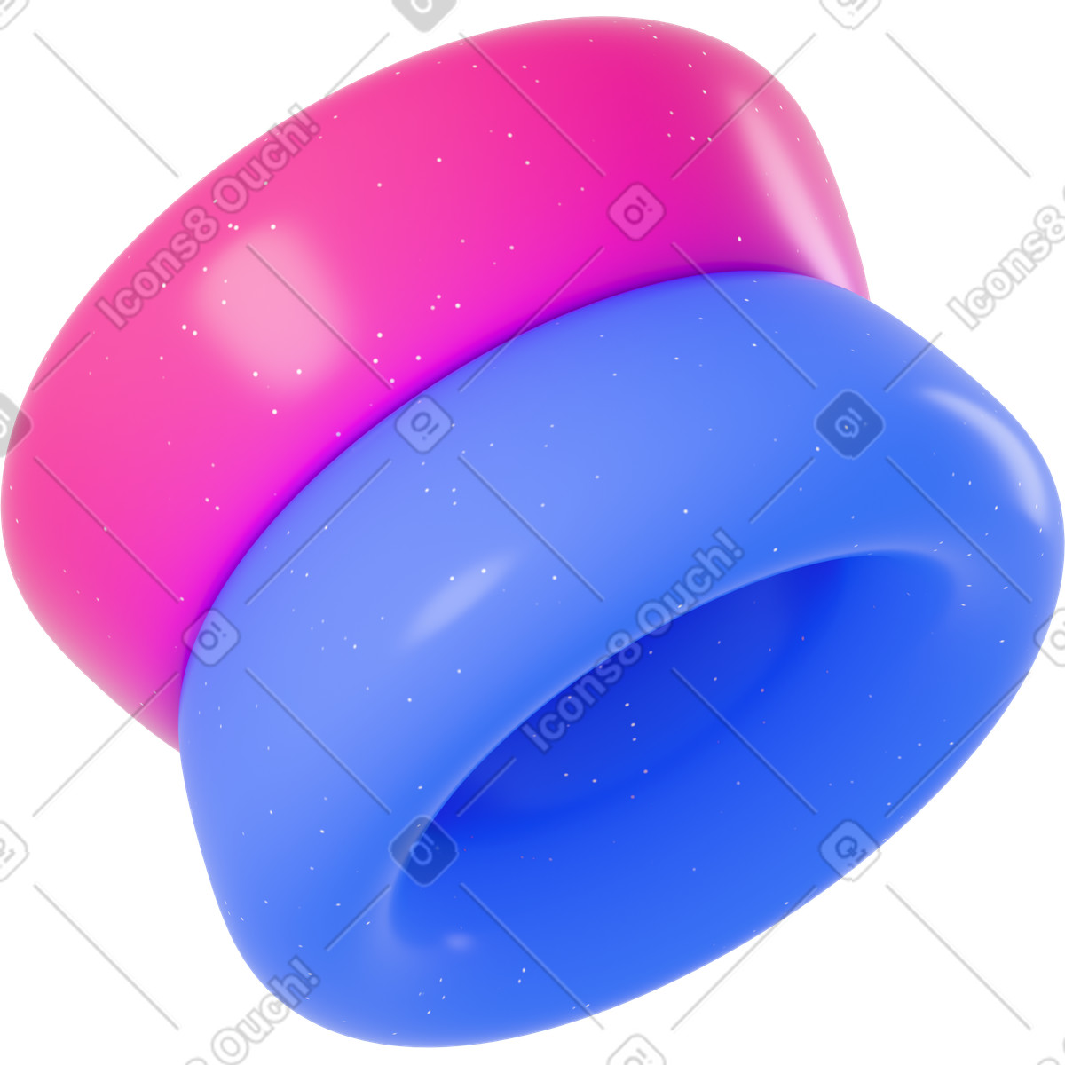 GIF, Lottie(JSON), AE Abstract colorful ring loader 애니메이션 일러스트레이션