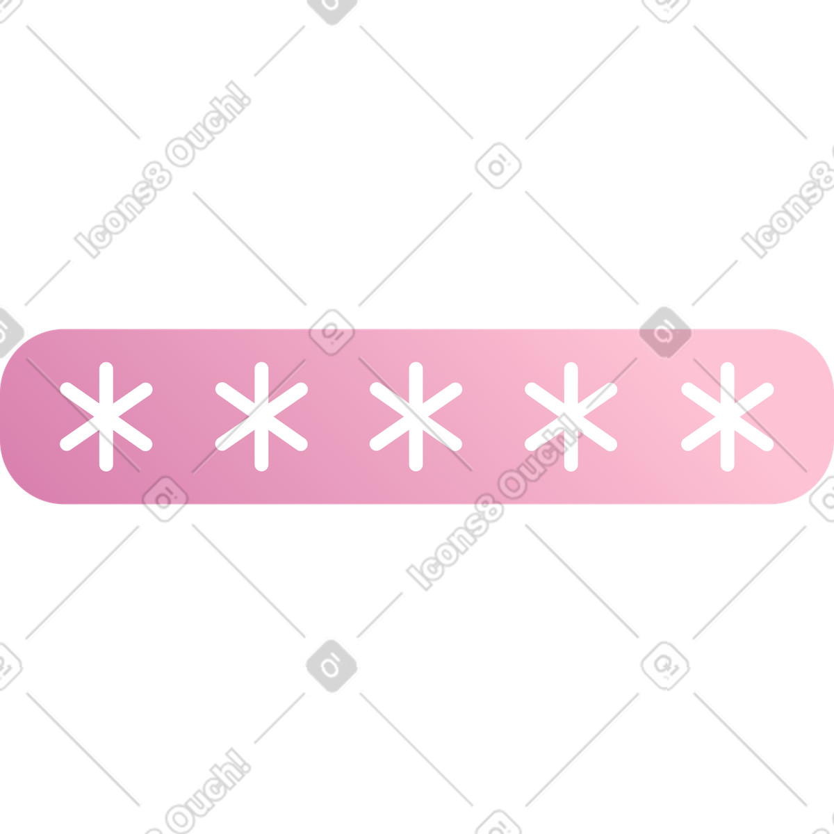 Password string illustration in Silky style download in PNG, SVG