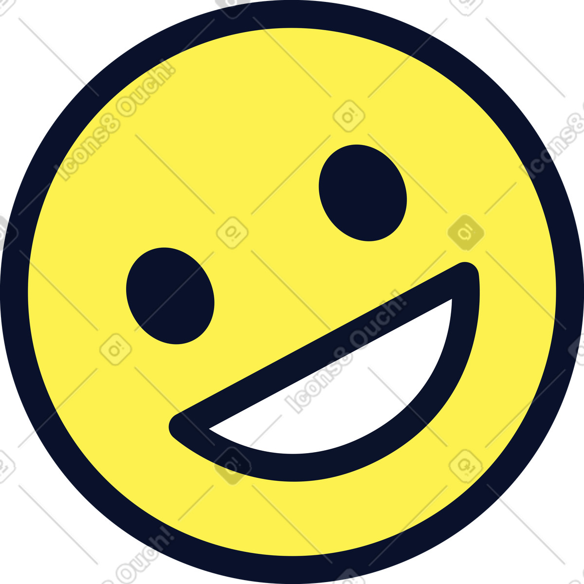 Ilustración Emoji riendo en estilo Flexy a descargar en PNG y SVG