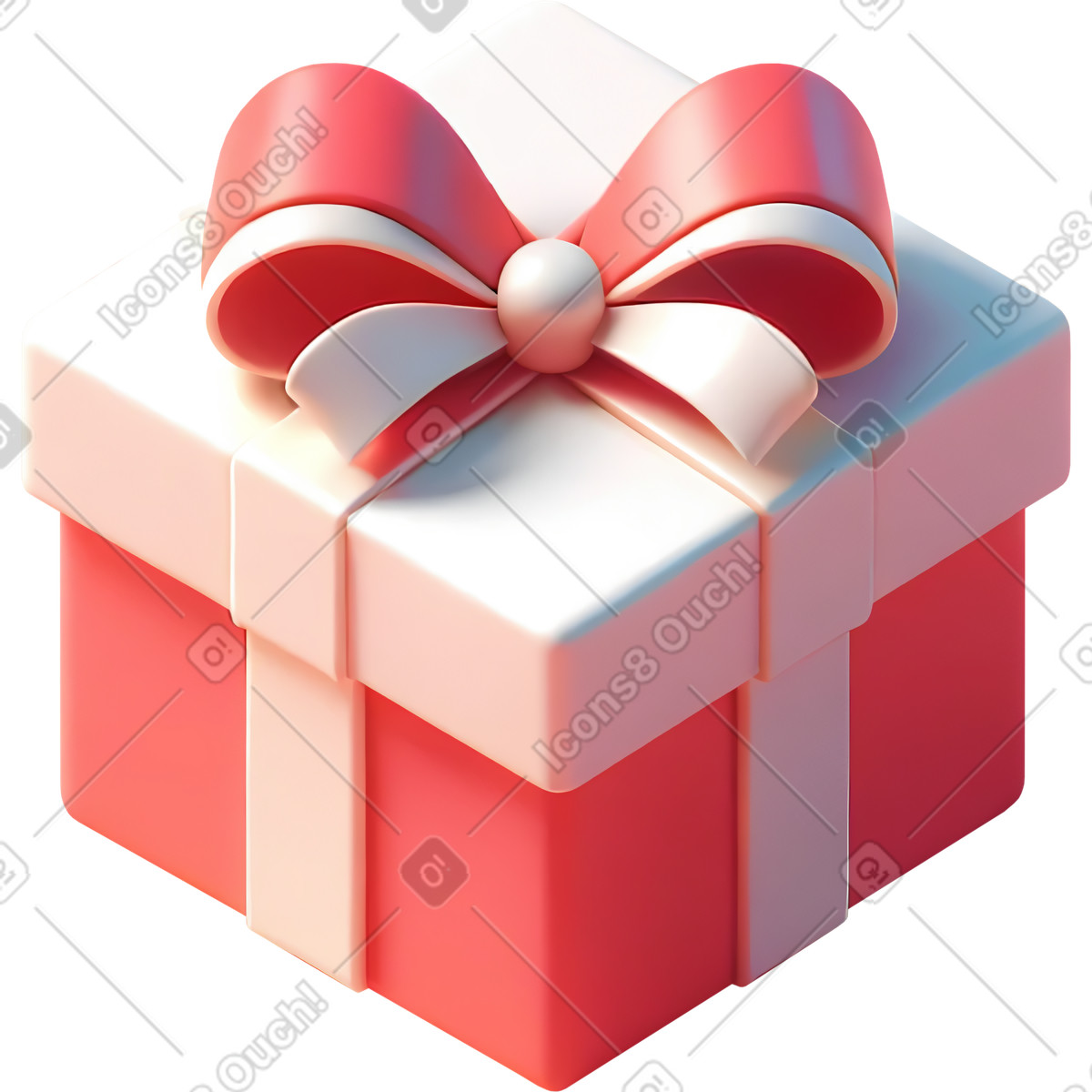 Ilustración Linda caja de regalo 3d en estilo Experimental a descargar en PNG y SVG