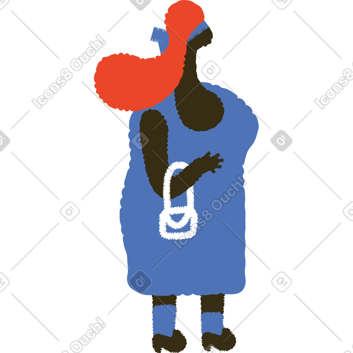 Ilustração de Mulher em no estilo Bermuda para baixar em PNG, SVG
