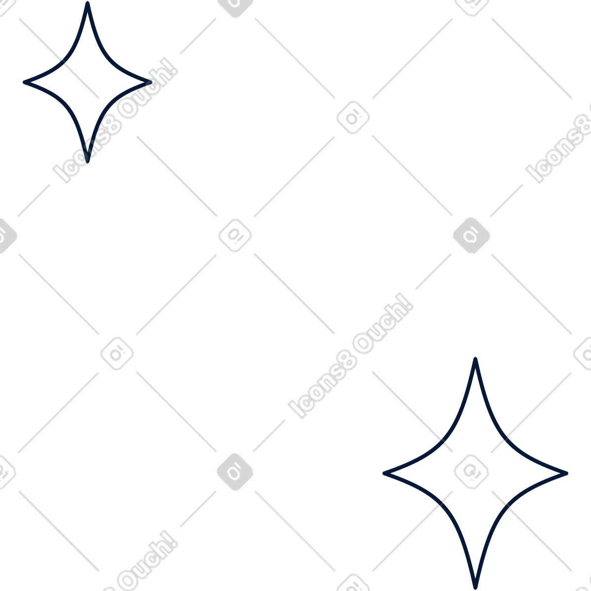 Stars illustration in Neat style download in PNG, SVG
