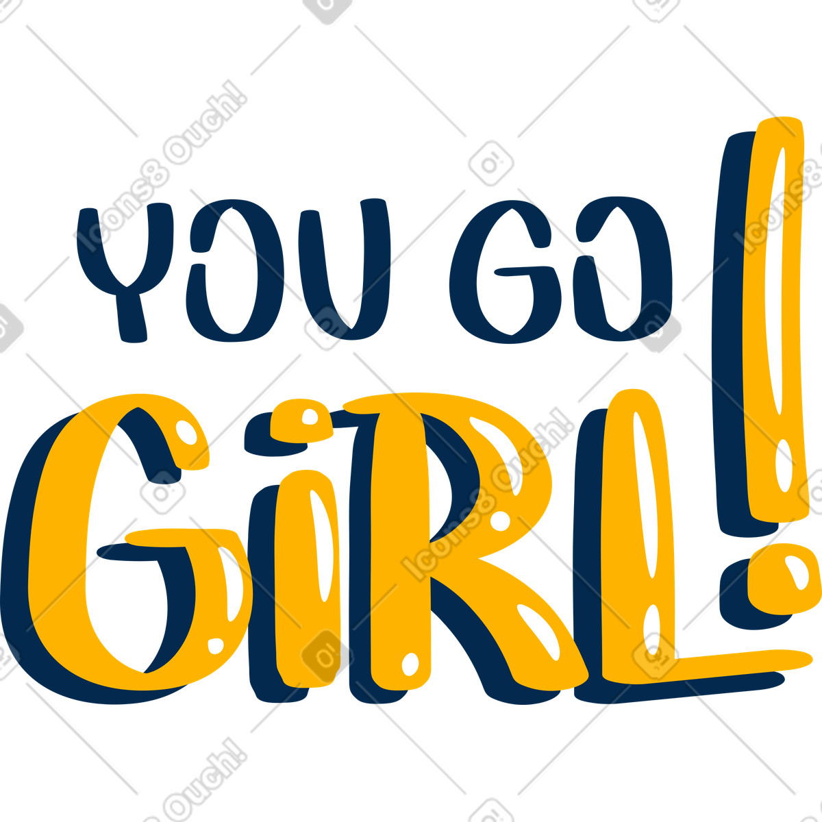 Ilustración Tu ve chica en estilo Flame a descargar en PNG y SVG