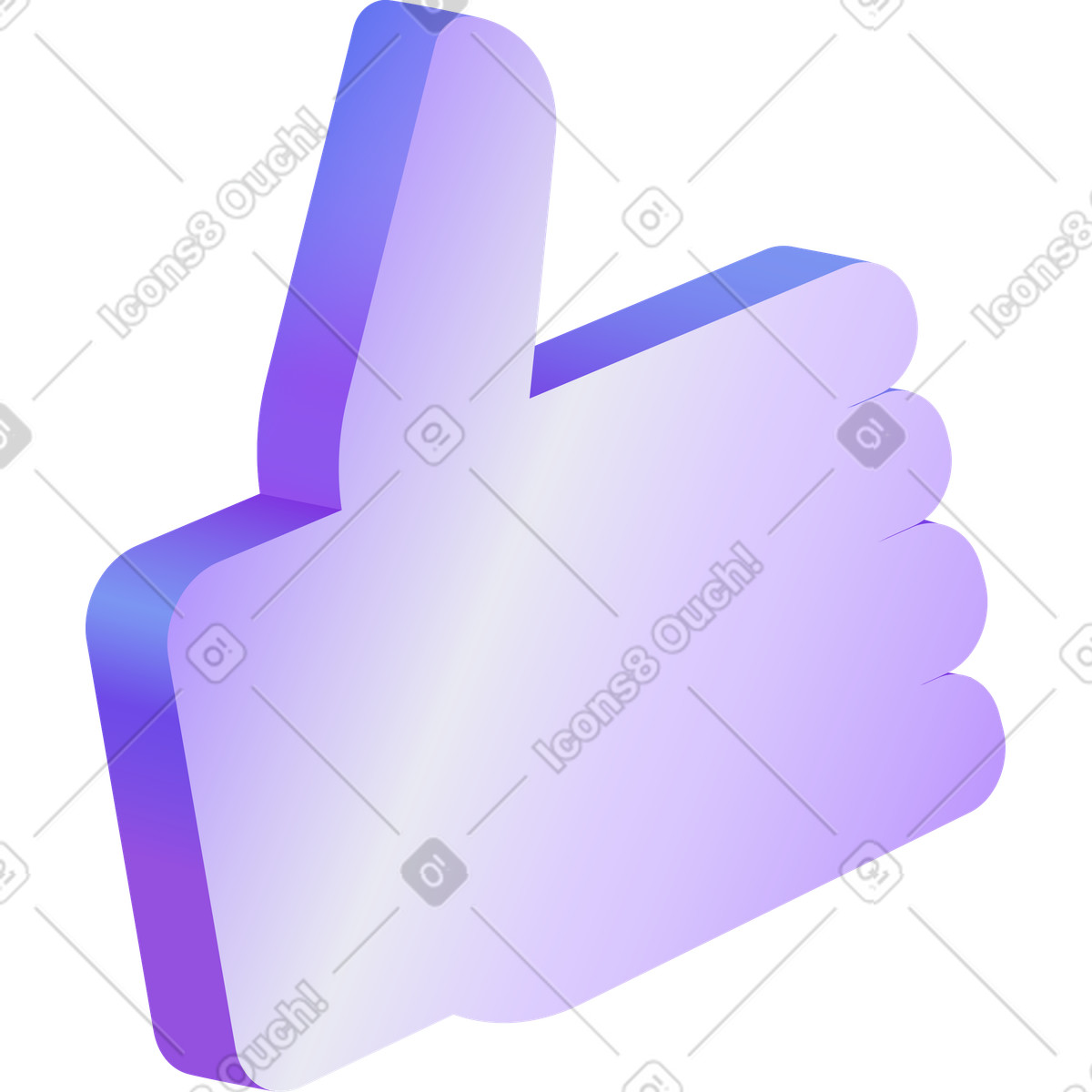 Icona pollice in su illustrazione stile Hi-tech scarica PNG, SVG